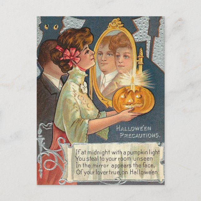 Halloween Precautions Postcard (Front)