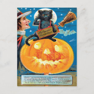 Hallowe'en Precautions Postcard