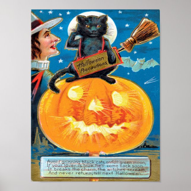 Hallowe'en Precautions Poster (Front)