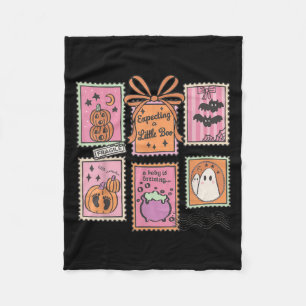 Halloween Pregnancy Announcement Funny Ghost Baby  Fleece Blanket