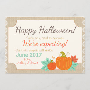 Halloween pregnancy announcement Pumpkin