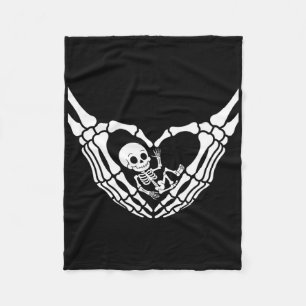 Halloween Pregnant Baby Skeleton Spooky Season New Fleece Blanket