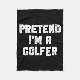 Halloween Pretend I'm A Golfer Costume Lazy Golfin Fleece Blanket