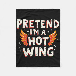 Halloween Pretend I'm A Hot Wing Costume Chicken  Fleece Blanket