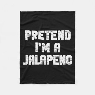 Halloween Pretend I'm A Jalapeno Costume Lazy Adul Fleece Blanket
