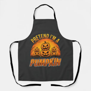 Halloween Pretend Im a Pumpkin Jack OLantern Apron