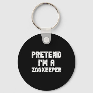 Halloween Pretend I'm A Zookeeper Costume Lazy Zoo Key Ring