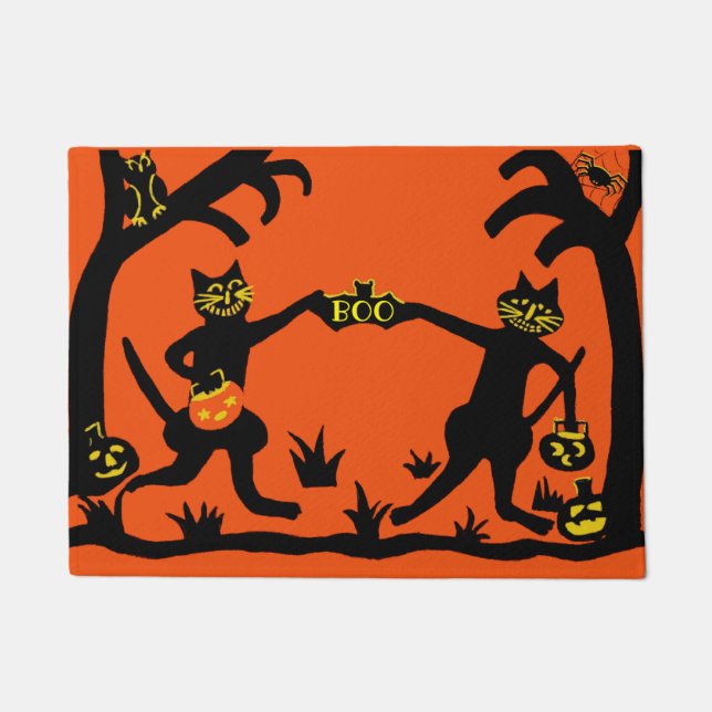 Halloween primitive style door mat (Front)