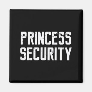 Halloween Princess Security Funny Costume Dad Men Magnet