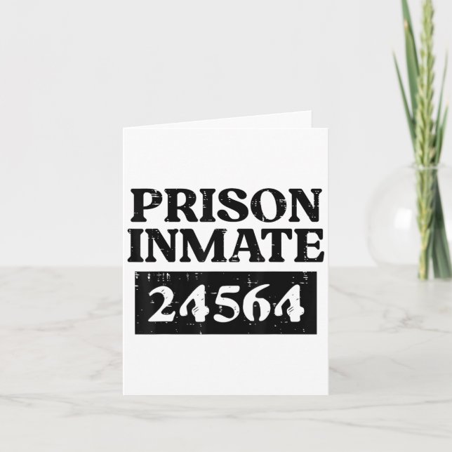 Halloween Prisoner Prison Inmate Funny Costume Men Card (Front)