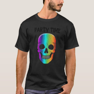 Halloween Psychedelic skull mask Halloween costume T-Shirt