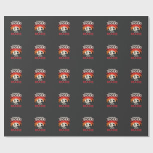 Halloween Psychology Teacher Loves Brains Horror Wrapping Paper