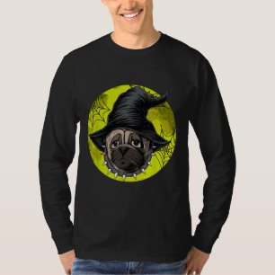 Halloween Pug Dog Lovers Pumpkin Grunge Jack O Lan T-Shirt