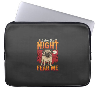 Halloween Pug I Am the Night Fear Me Laptop Sleeve