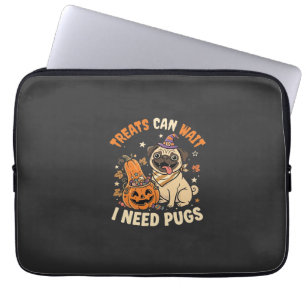 Halloween Pug Pumpkin Treats Laptop Sleeve