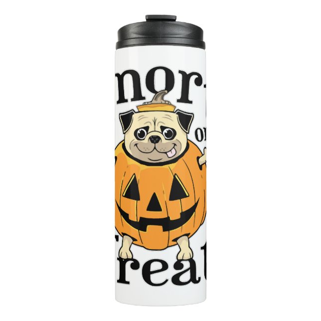 Halloween Pug Thermal Tumbler (Front)