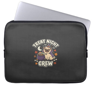 Halloween Pug Treat Night Laptop Sleeve