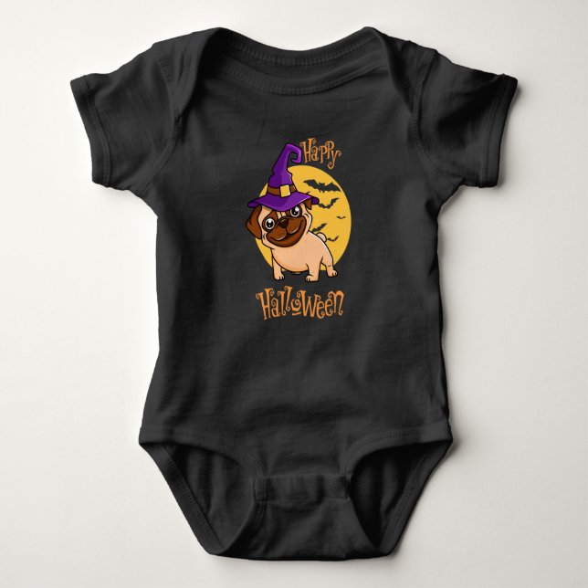 Halloween Puggy Baby Bodysuit (Front)