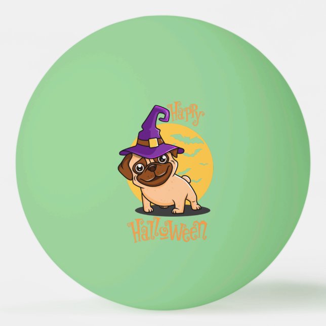 Halloween Puggy Ping Pong Balls (Front)