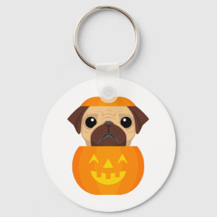 Halloween Pugkin Key Ring