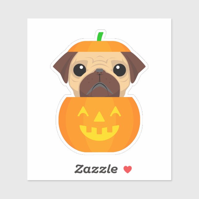 Halloween Pugkin Sticker (Sheet)
