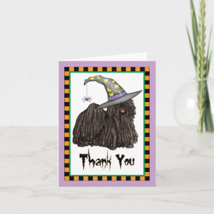 Halloween Puli Thank You Card