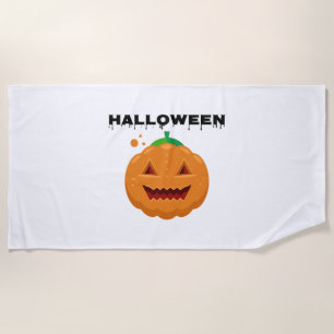 halloween pumkin beach towel