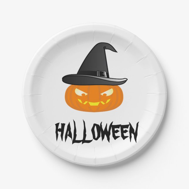 Halloween Pumkin Paper Plate (Front)