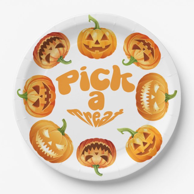 Halloween Pumpin Patch Paper Plate (Front)