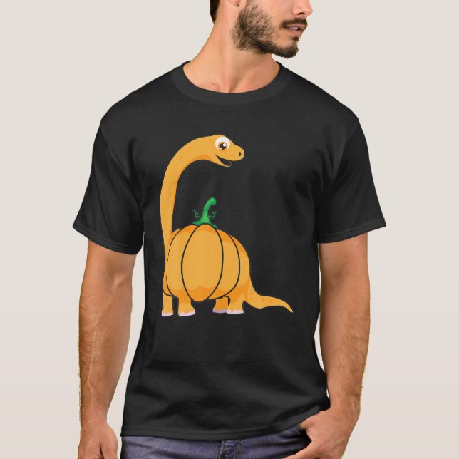 Halloween Pumpkasaurus - October Dinosaur Pumpkin  T-Shirt (Front)