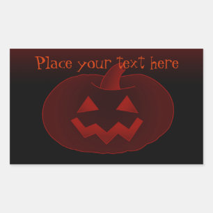 Halloween Pumpkin 002 Rectangular Sticker