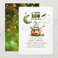 Halloween Pumpkin A Little Boo Boy Baby Shower