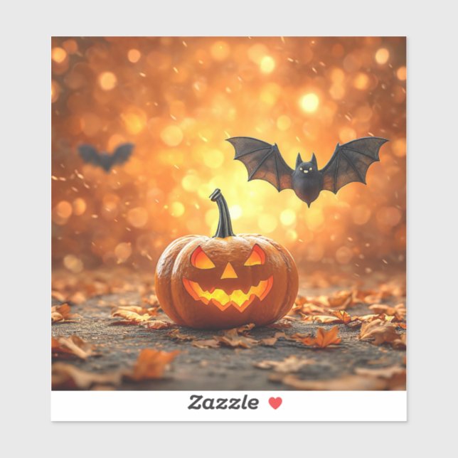 Halloween pumpkin and bat (Sheet)