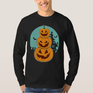 Halloween Pumpkin And Cute Totem With Jack o lante T-Shirt
