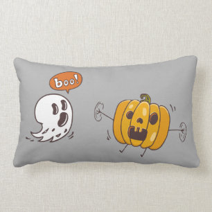 Halloween Pumpkin and Ghost Boo Pillow