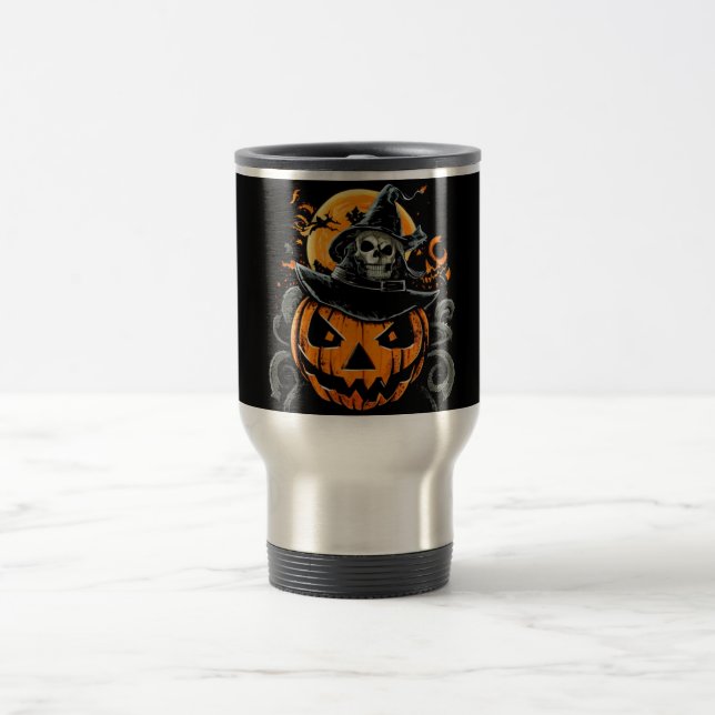 Halloween/pumpkin/autumn/fall  travel mug (Center)