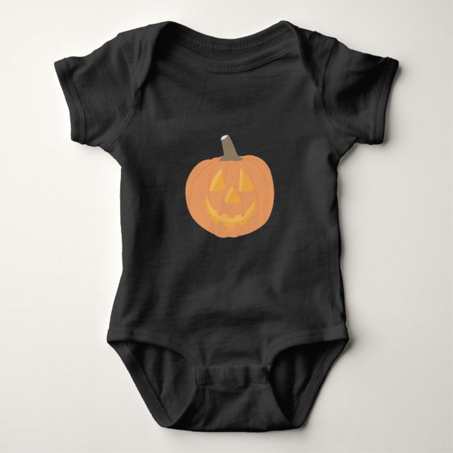 Halloween Pumpkin Baby Bodysuit (Front)
