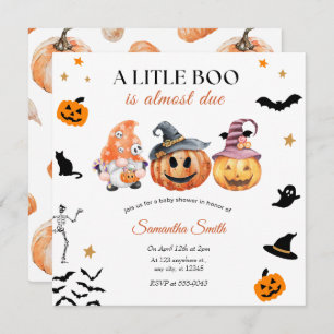 Halloween Pumpkin Baby Shower Invitation