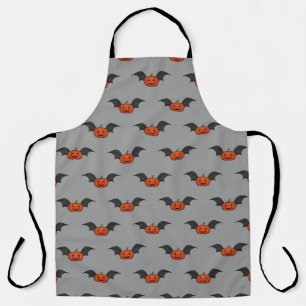 Halloween Pumpkin Bat Apron