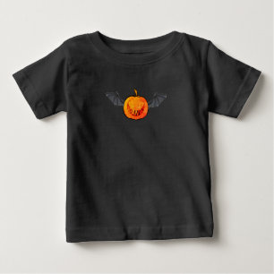 Halloween pumpkin bat  baby T-Shirt
