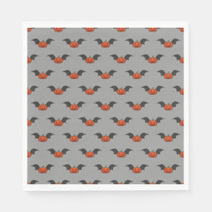 Halloween Pumpkin Bat Napkin