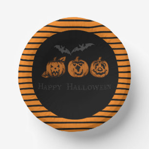 Halloween/pumpkin/bat  paper bowls plate
