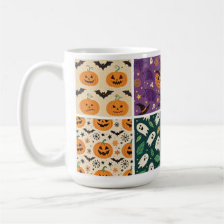 "Halloween Pumpkin Bat Pattern Mug" Coffee Mug