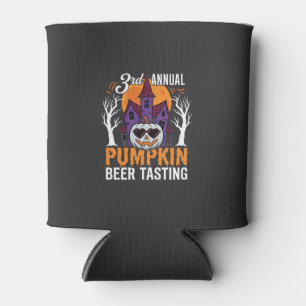 Halloween Pumpkin Beer Tasting Haunted House Can Cooler