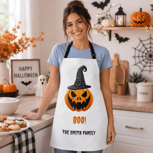 Halloween Pumpkin “BOO!” – Personalised Name Apron