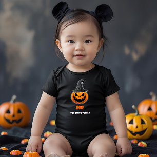 Halloween Pumpkin “BOO!” – Personalised Name Baby Bodysuit