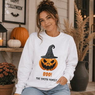 Halloween Pumpkin “BOO!” – Personalised Name Sweatshirt