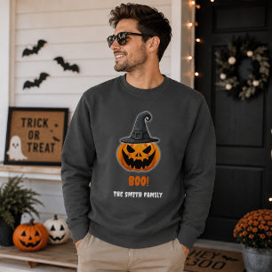 Halloween Pumpkin “BOO!” – Personalised Name Sweatshirt
