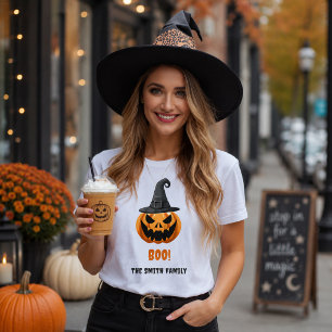 Halloween Pumpkin “BOO!” – Personalised Name T-Shirt