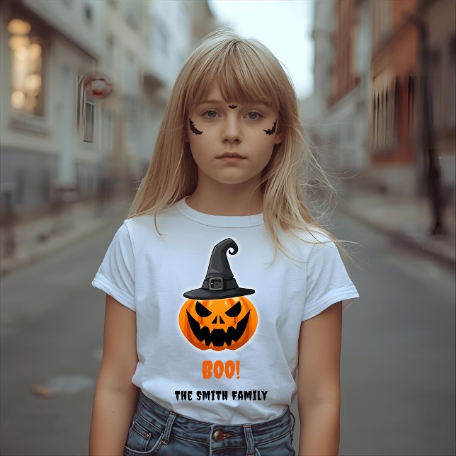 Halloween Pumpkin “BOO!” – Personalised Name T-Shirt (Creator Uploaded)